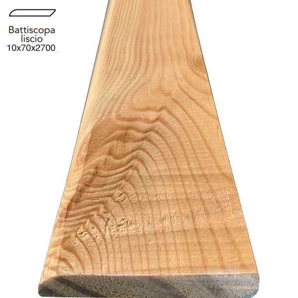 Pircher Battiscopa Liscio Pino Grezzo MM10X70X2700 - PIRCHER OBERLAND - Immagine 3